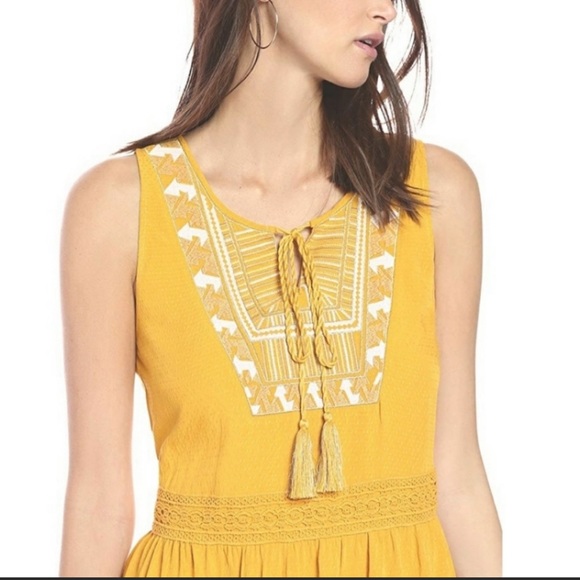 Mustard Yellow Ella Moon Boho Dress M - Picture 9 of 9